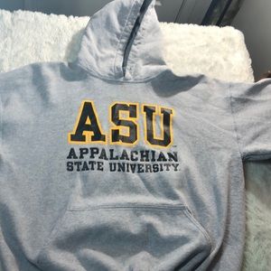 Gender neutral App State Hoodie.